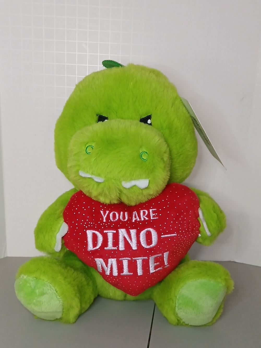 Green Plush Dinosaur "You Are Dino-mite!"